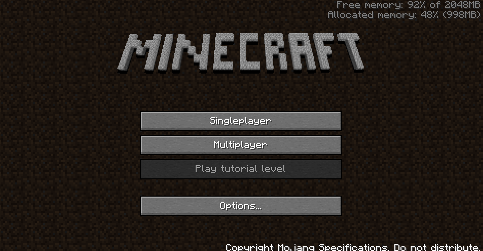 New Specturm 11 Menu